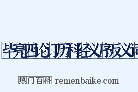 毕亮四论订历科经义序反义词是什么意思的图片